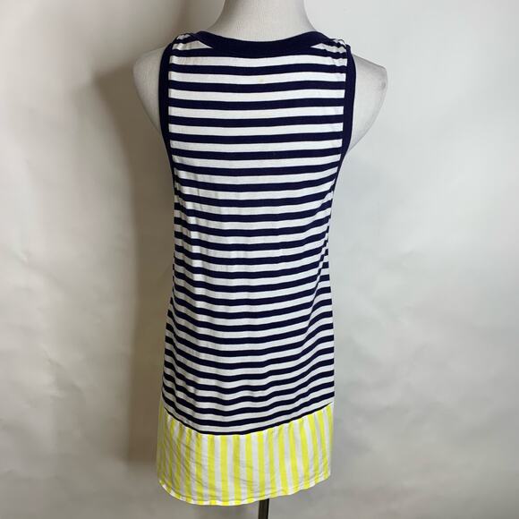 Kate Spade New York Blue Yellow White Striped Tank Tunic Sz Small - Picture 2 of 8